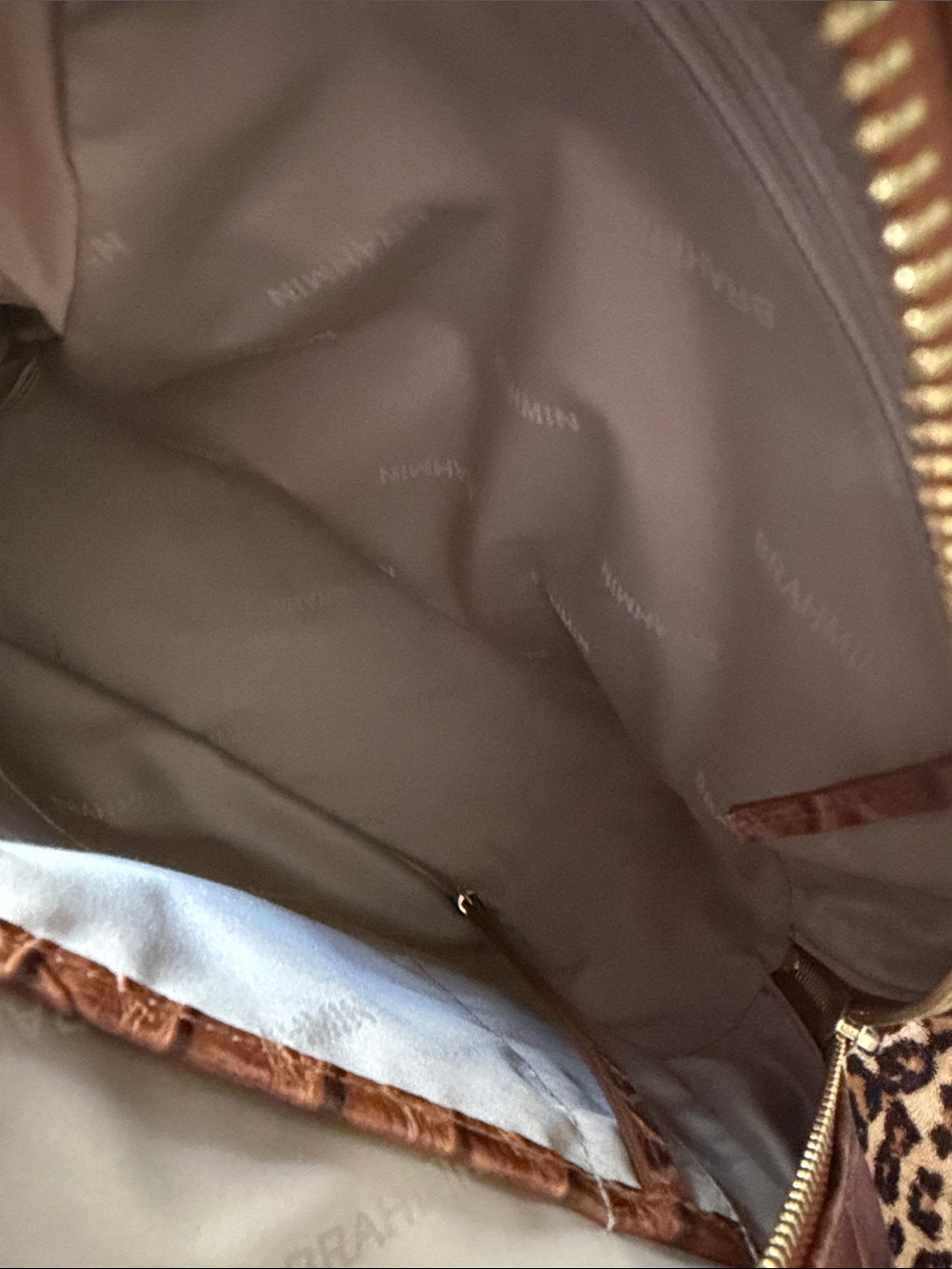 Brahmin Cognac Embossed Leather Mini Backpack - Picture 8 of 8